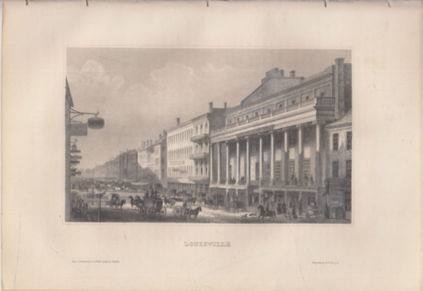 Louisville (vros, Kentucky llam, USA, szak-Amerika) (16x23,5 cm lapmret eredeti aclmetszet, 1856-bl)