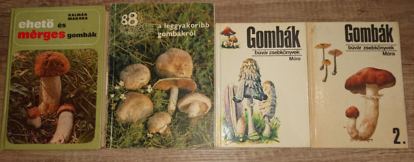 4 knyv a Gombkrl: Gombk 1-2. (Bvr Zsebknyvek), 88 sznes oldal a leggyakoribb gombkrl, Ehet s mrges gombk