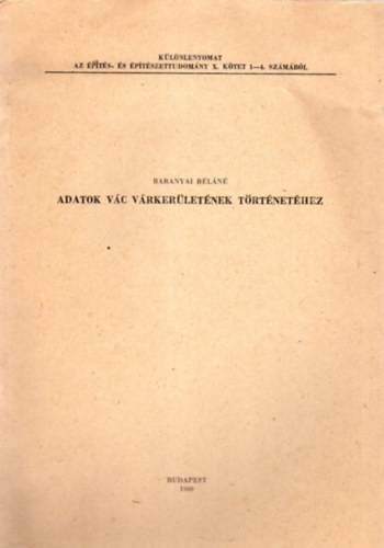 Adatok Vc vrkerletnek trtnethez - Klnlenyomat