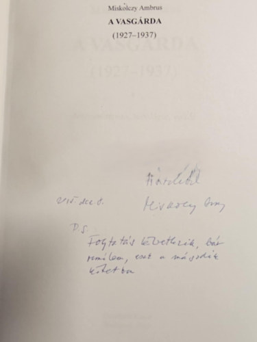 A Vasg�rda (1927-1937)