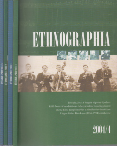 Ethnographia 2004/1-4. (teljes vfolyam, 4 db. lapszm)