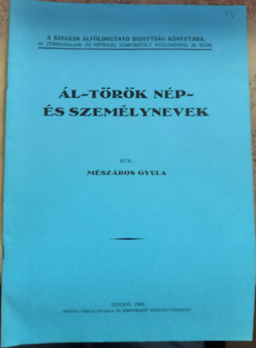 �l-t�r�k n�p- �s szem�lynevek (reprint)