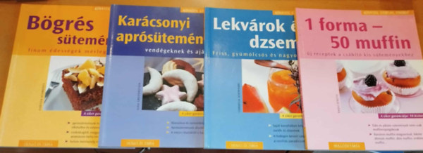 4 db Knnyen, gyorsan, finomat: 1 forma - 50 muffin + Bgrs stemnyek + Karcsonyi aprstemnyek + Lekvrok s dzsemek