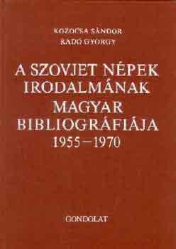 A szovjet npek irodalmnak magyar bibliogrfija 1955-1970