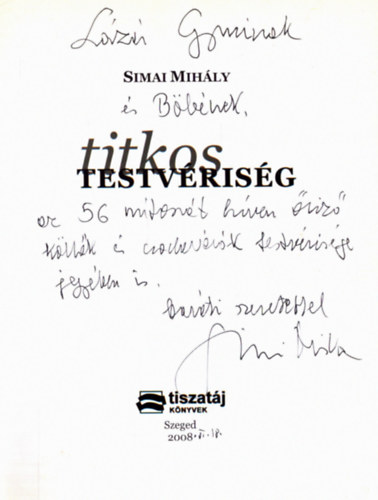 Titkos testvrisg (dediklt)
