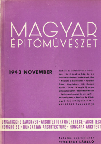 Magyar �p�t�m�v�szet 1943. november