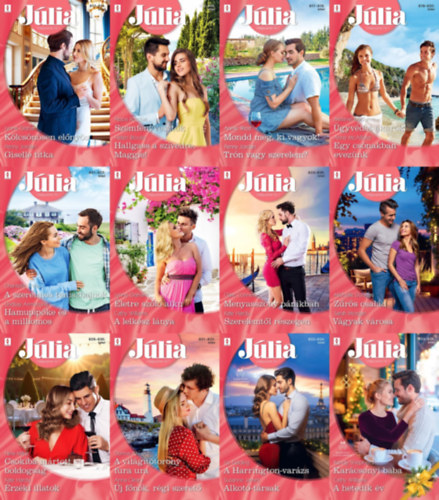 Penny Jordan, Pippa Roscoe, Helen Brooks, Annie West, Melanie Milburne, Anne McAllister, Chantelle Shaw, Lindsay Armstrong, Cathy Williams, Clare Connelly, Kate Hardy, Michelle Douglas, Lynne Graham - TELJES 2025. �vi J�lia - Vil�gszerte Nr.1 romantikus reg�nysorozat (813-836.): 813.-814. + 815.-816. + 817.-818. + 819.-820. + 821.-822. + 823.-824. + 825.-826. + 827.-828. + 829.-830. + 831.-832. + 833-834. + 835.-836.