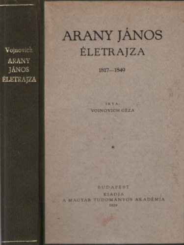 Arany Jnos letrajz 1817-1849 + 1849-1960