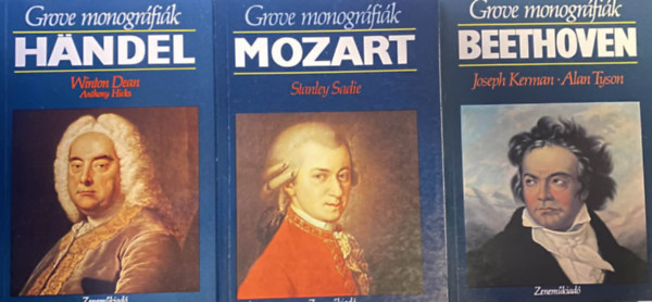 3 db k�tet a Grove monogr�fi�k sorozatb�l: H�ndel + Mozart + Beethoven