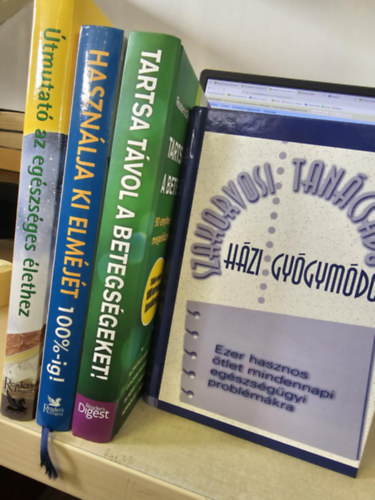 4db Reader's Digest album: �tmutat� az eg�szs�ges �lethez+ Haszn�lja ki elm�j�t 100%-ig+ Tartsa t�vol a betegs�geket+ H�zi gy�gym�dok