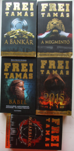5 db Frei Tams ktet (A bankr, Bbel, 2015, A megment, Agrrbrk)
