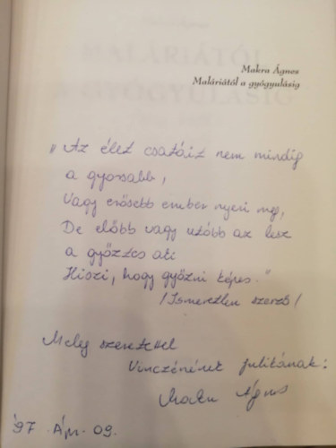 Mal�ri�t�l a gy�gyul�sig