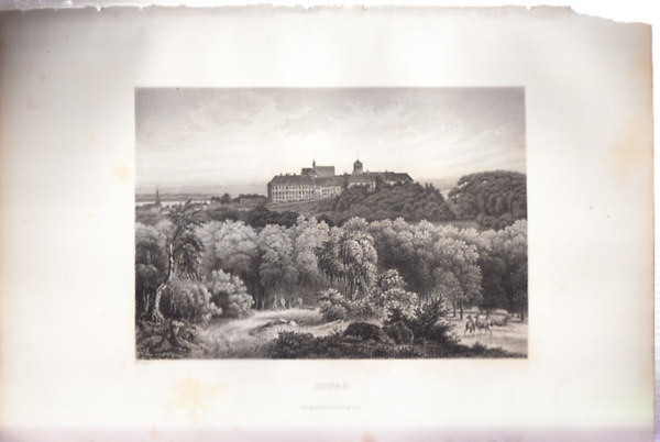 Iburg (28�18cm lapm�ret� eredeti ac�lmetszet) N�metorsz�g (1860-as �vek)