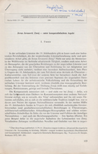Jovan Jovanovic Zmaj - unter komparatistischem Aspekt (Dedik�lt)