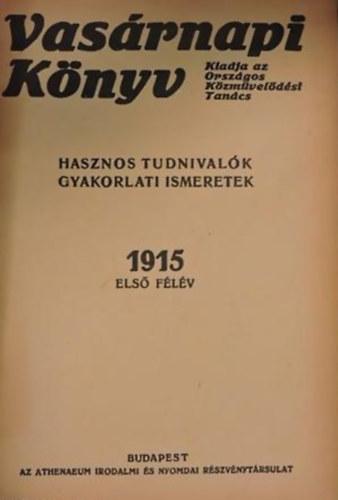 Vas�rnapi K�nyv 1915 els� f�l�v