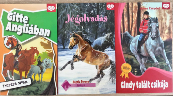 (3db) Pony Club ifjsgi knyvcsomag: Gitte Angliban + Jgolvads + Cindy tall csikja