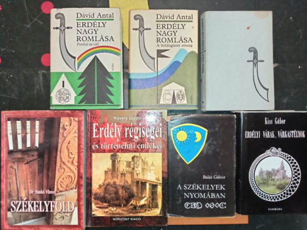 T�rt�nelmi k�nyvcsomag Erd�ly helyt�rt�net�r�l (5 m� 7 k�tetben) Erd�ly nagy roml�sa 1-3. / A sz�kelyek nyom�ban / Erd�lyi v�rak, v�rkast�lyok / Sz�kelyf�ld / Erd�ly r�gis�gei �s t�rt�nelmi eml�kei