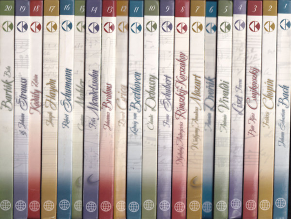 Vil�gh�res zeneszerz�k 2-16 k�tet. (1.,3.,17-20. k�tet hi�nyzik)