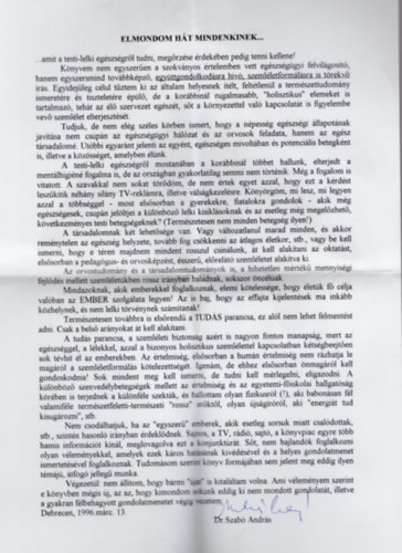 Elmondom ht mindenkinek.... dediklt levllel