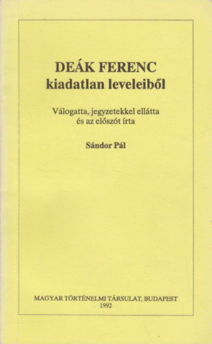 Dek Ferenc kiadatlan leveleibl
