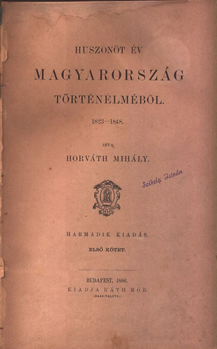 Huszont v Magyarorszg trtnelmbl 1823-tl 1848-ig I.