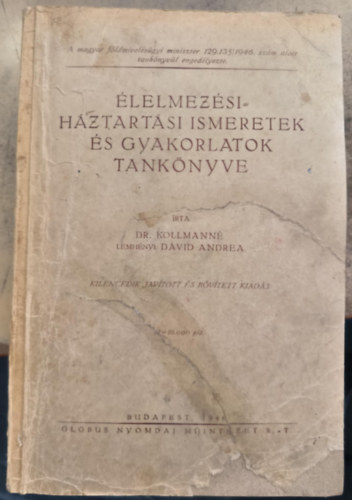 �lelmez�si-h�ztart�si ismeretek �s gyakorlatok tank�nyve