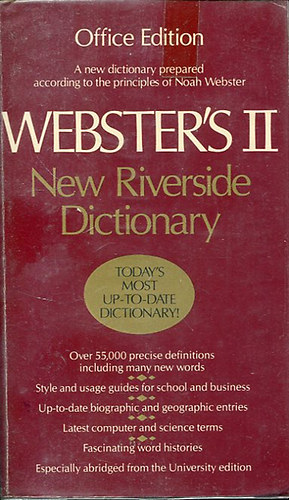 Webster's II. New Riverside University Dictionary