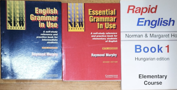 Murphy Norman & Margaret Hore - 3db angol nyelvkönyv - Norman and Margaret Hore-Rapid English-Book 1, Murphy-English Grammar in Use with answers, Essential Grammar in Use with answers