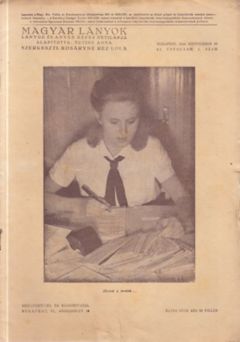 Magyar l�nyok 50-51. �vfolyam (1944)- 40 db. sz�rv�ny lapsz�m