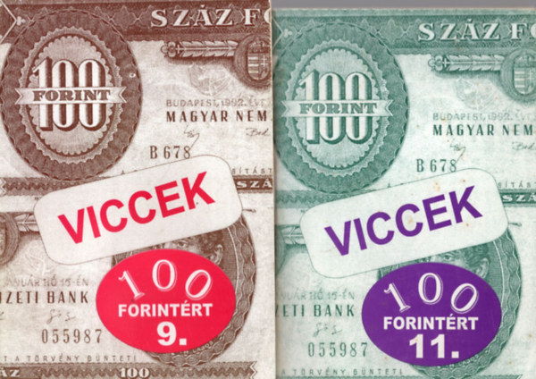 Simon Bla - 2 db Viccek 100 forintrt. 9. s 11. szm.