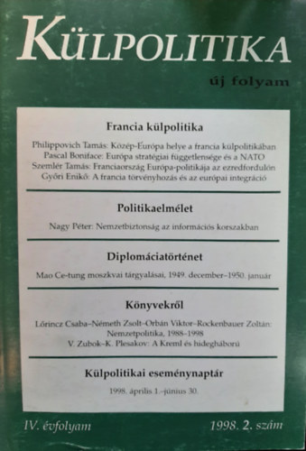 Papp Gbor - Klpolitika j vfolyam (IV. vfolyam, 1998. 2. szm)