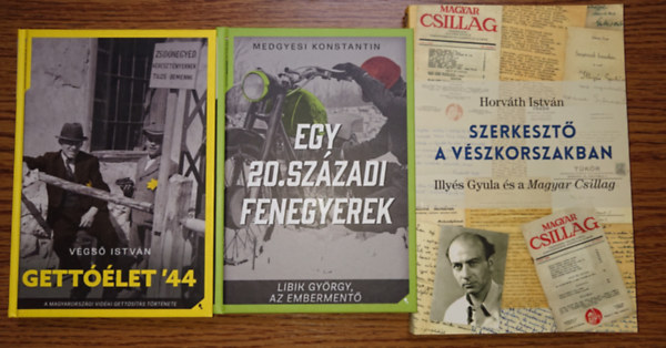Medgyesi Konstantin, Horv�th Istv�n V�gs� Istv�n - 3 k�nyv a V�szkkoszakr�l �s annak h�seir�l: Gett��let '44, Egy 20. sz�zadi fenegyerek, Szerkeszt� a v�szkorszakban