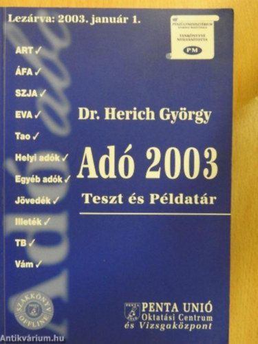 Ad 2003 (Teszt s pldatr)