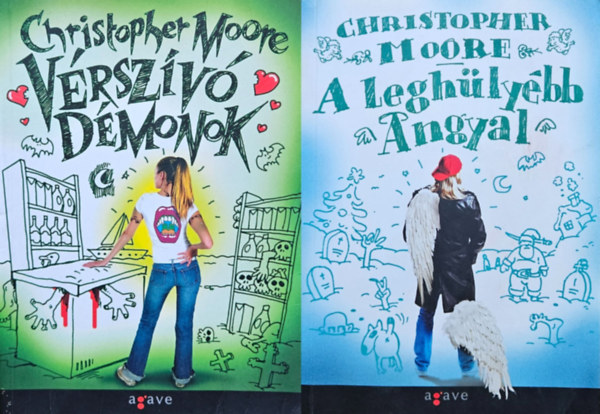 2 db Christopher Moore humoros regny: Vrszv dmonok + A leghlybb angyal