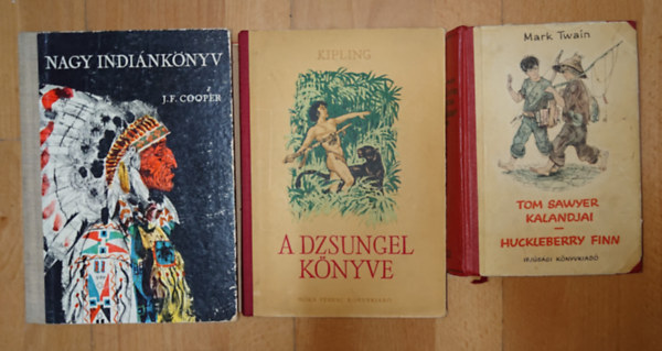 3 klasszikus k�tet / 4 ifj�s�gi reg�ny, Tom Sawyer kalandjai / Huckleberry Finn, A Dzsungel k�nyve. Nagy indi�nk�nyv