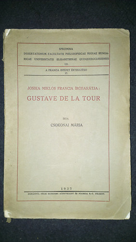 Jsika Mikls francia rbartja: Gustave de la Tour