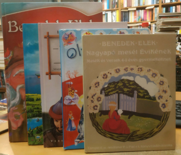 5 db Benedek Elek nagyalak� k�nyv: Nagyap� mes�l �vik�nek; T�r�kv�sz �s n�met elnyom�s; Olvas�k�nyv Benedek Elek m�veib�l; A juh�sz �s a s�rk�ny; Az aranytulip�n