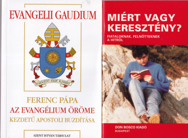 3 db vallsi knyv ( egytt ) 1. Mirt vagy keresztny? 2. Ferenc ppa az evanglium rme kezdet apostoli buzdtsa, 3. Mieltt szrknek a sznek