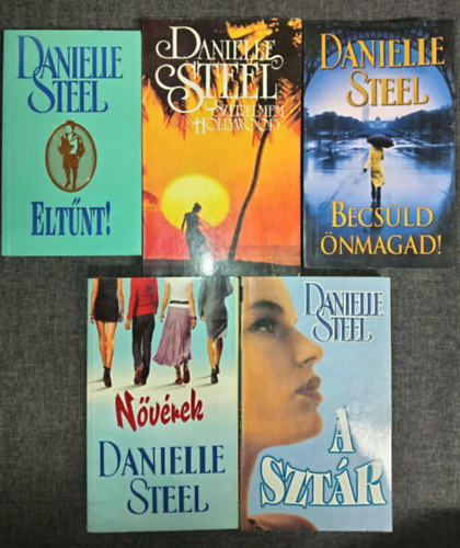 (5db) Danielle Steel Romantikus knyvcsomag: Eltnt! / Szerelmem Hollywood / Becsld nmagad! / Nvrek / A sztr