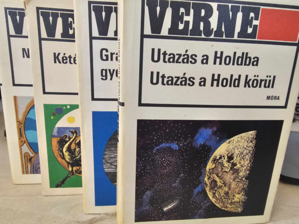 4 db Verne regny - Nemo kapitny + Ktvi vakci + Grant kapitny gyermekei + Utazs a Holdba, Utazs a Hold krl