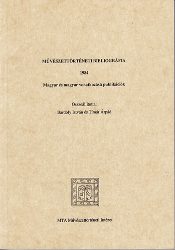 Magyar s magyar vonatkozs publikcik 1984