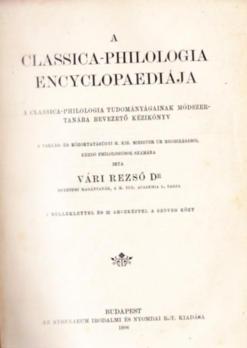 A classica-philologia encyclopaedija