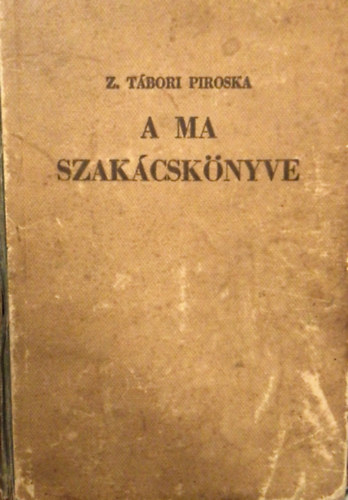 A ma szakcsknyve