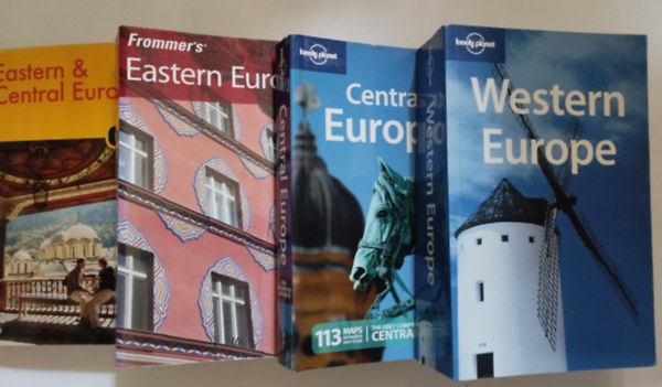 FROMMER'S Lonely Planet - 4db TIKNYV: 1. WESTERN EUROPE 2. CENTRAL EUROPE 3. EASTERN EUROPE 4. EASTERN & CENTRAL EUROPE