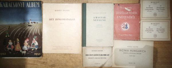 6db Kod�ly Zolt�n kotta, zenei bevezet� + aj�nd�k 2db m� - Kod�ly Zolt�n-44 k�tsz�lam� �nekgyakorlat-Fels� sz�lam/Als� sz�lam, 333 olvas�gyakorlat, Bicinia Hungarica-Bevezet� a k�tsz�lam� �nekl�sbe-Els� f�zet, A magyar n�pze