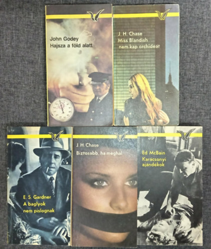 (5db) Albatrosz krimi k�nyvcsomag: Hajsza a f�ld alatt / Miss Blandish nem kap orchide�t / A baglyok nem pislognak / Biztosabb, ha meghal / Kar�csonyi aj�nd�kok