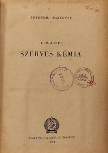 I. Sz. Joffe - Szerves kmia