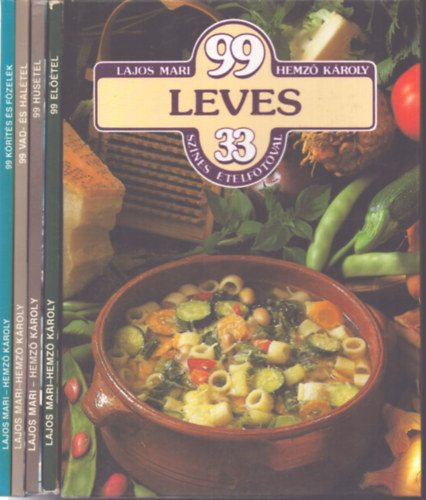 5 db a 99 el��tel 33 sz�nes �telfot�val sorozatb�l: Leves - El��tel - H�s�tel - Vad �s hal�tel - K�r�t�s �s f�zel�k