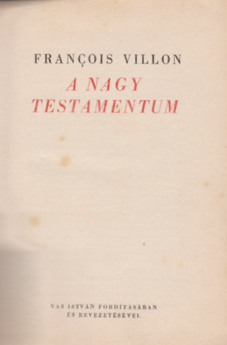 A nagy testamentum