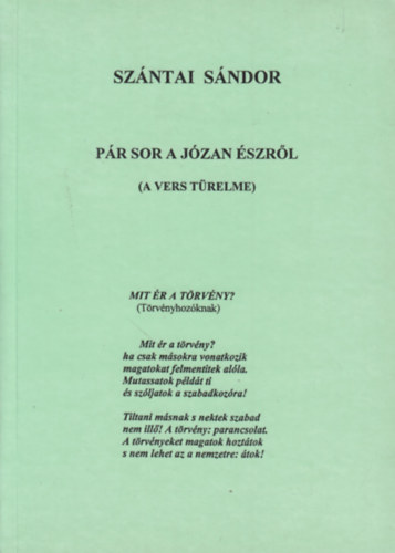 Szntai Sndor - Pr sor a jzan szrl